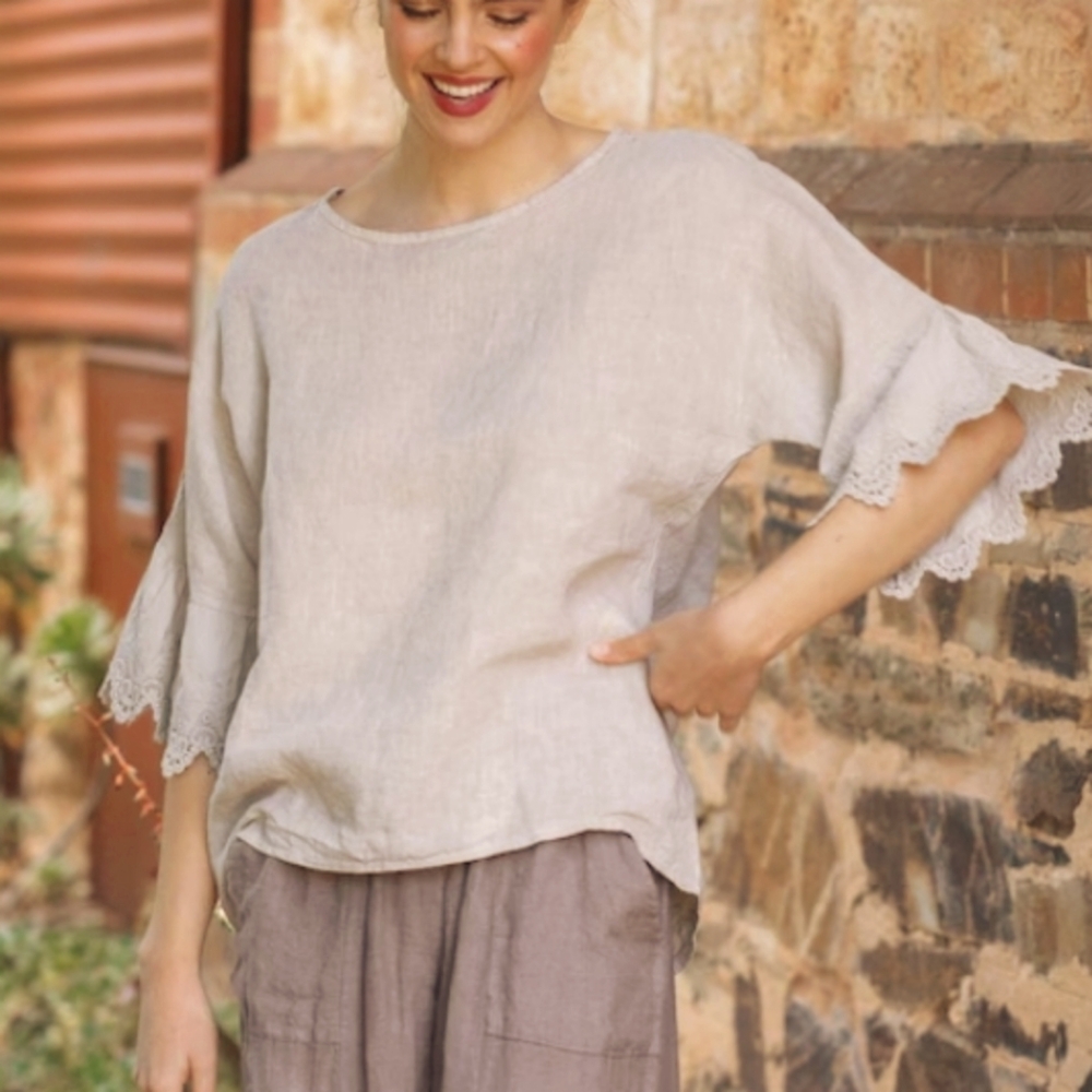 FRANCESCA BETTINI- Made in Italy-Linen tops